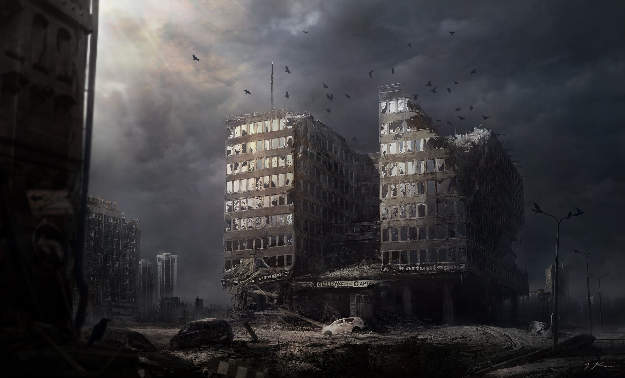 artwork, Apocalyptic, Futuristic, Ruin Wallpapers HD / Desktop and ...