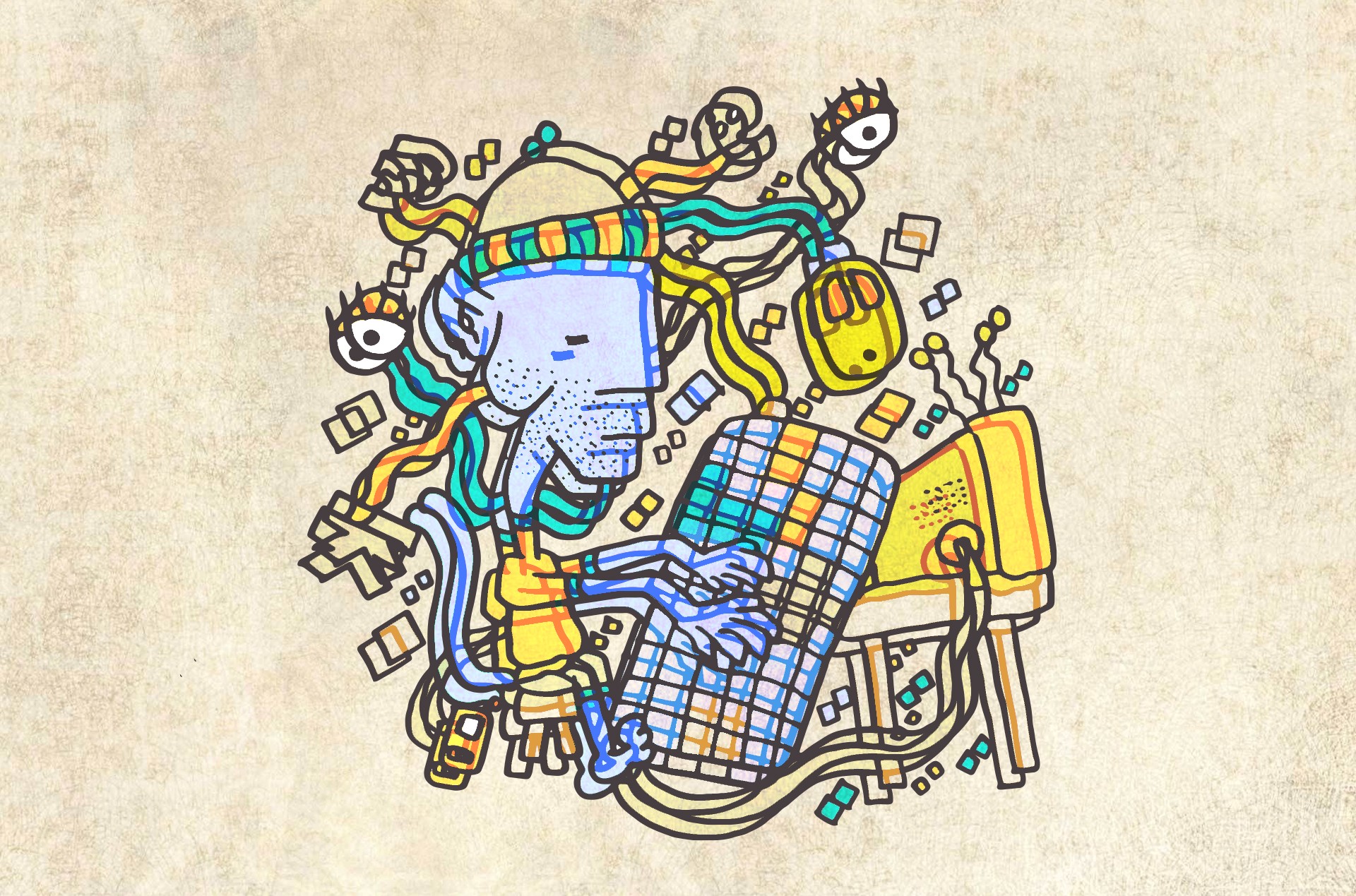 artwork, Surreal, Simple background Wallpaper