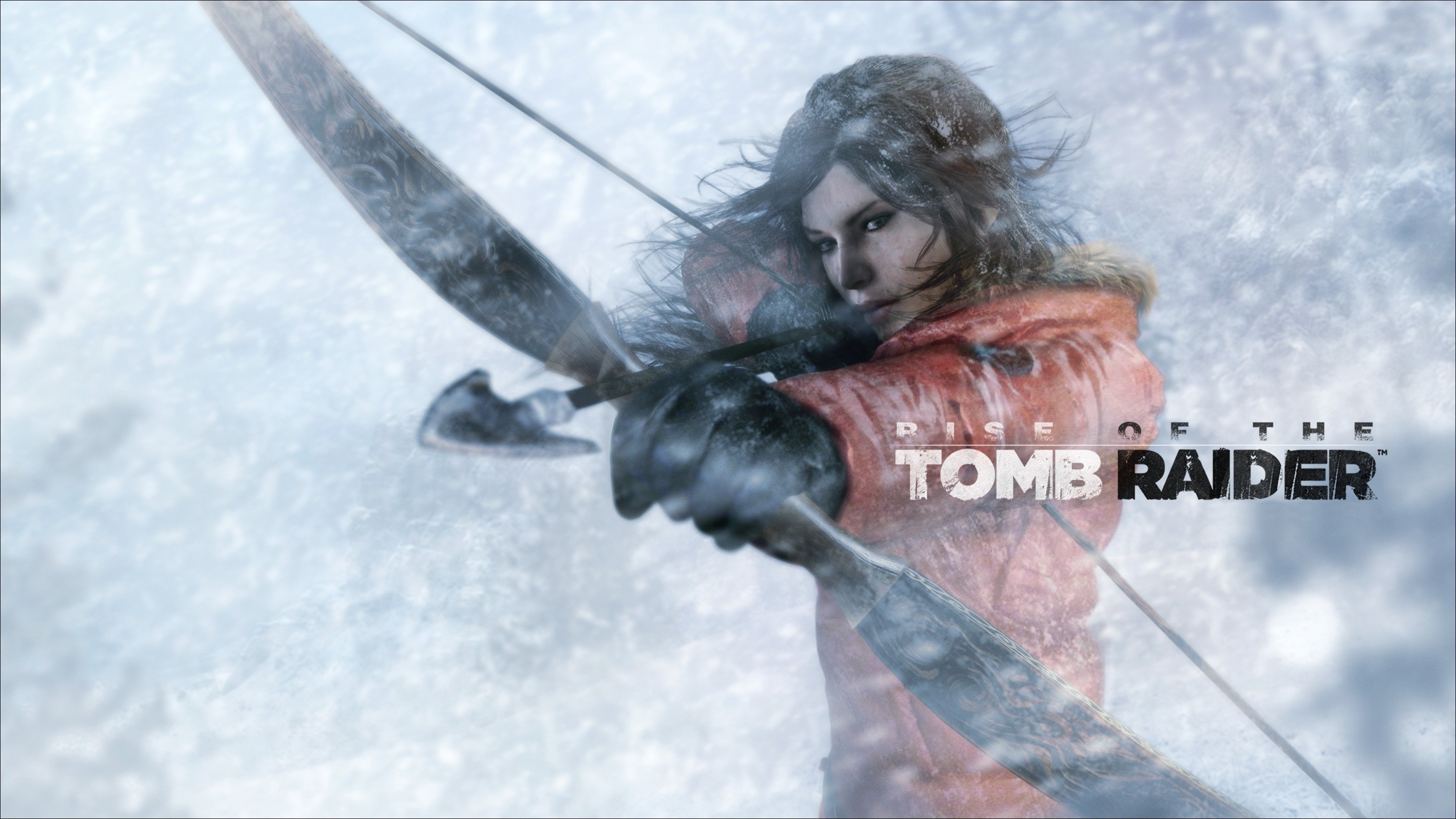 Rise of the Tomb Raider, Bow and arrow, Snow Wallpaper