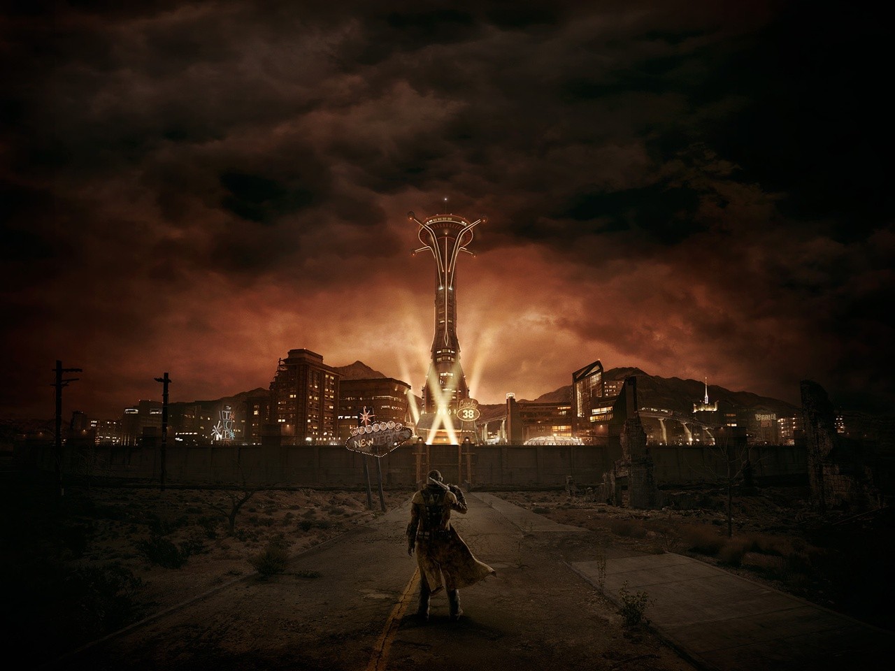 city, Fallout: New Vegas Wallpaper