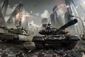 war, Artwork, M1 Abrams, T 90