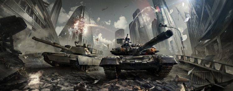war, Artwork, M1 Abrams, T 90 HD Wallpaper Desktop Background