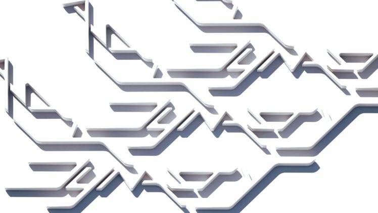 abstract, Digital art, White background, Artwork HD Wallpaper Desktop Background