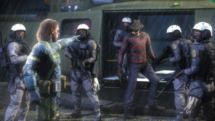 Metal Gear Solid, Freddy Krueger, Crossover, Artwork, Metal Gear Solid V: Ground Zeroes HD Wallpaper Desktop Background