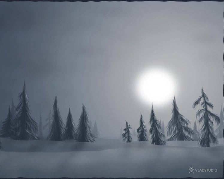 artwork, Snow, Mist HD Wallpaper Desktop Background