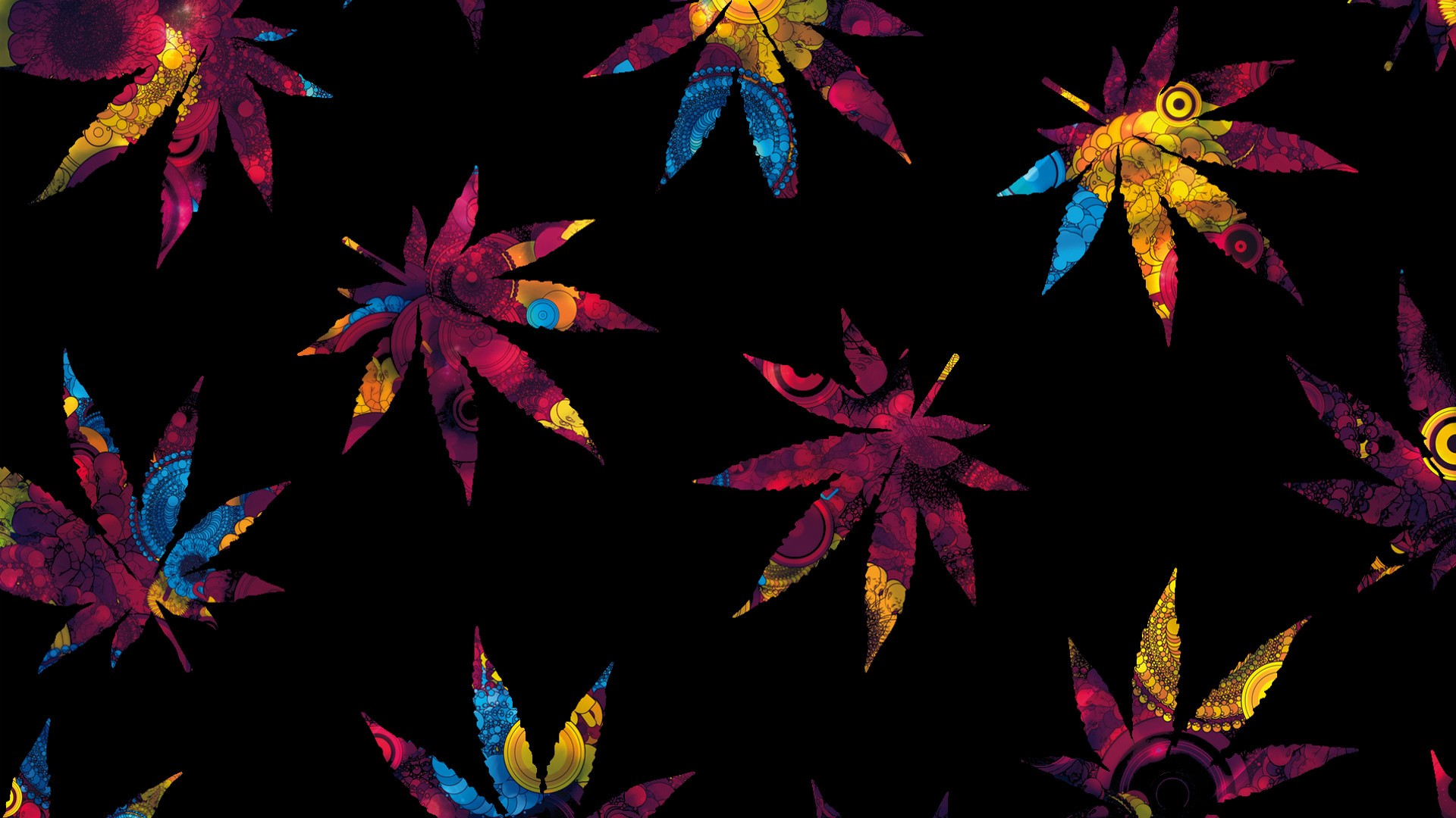 cannabis, Digital art, Plants, Leaves Wallpaper