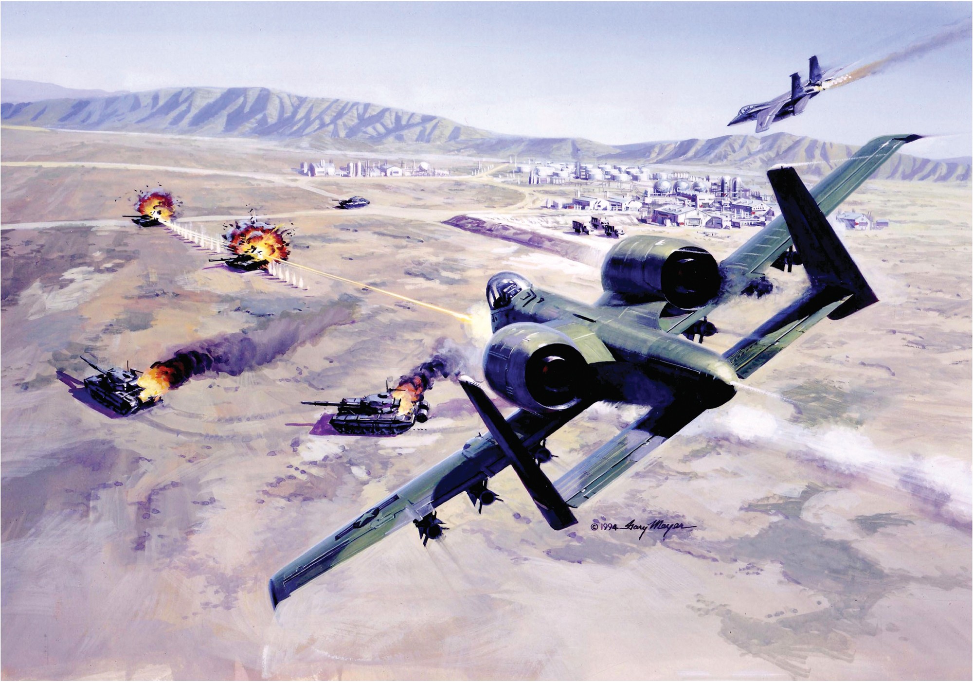 aircraft, War, Battle, Air force, Fairchild Republic A 10 Thunderbolt II, Artwork Wallpaper