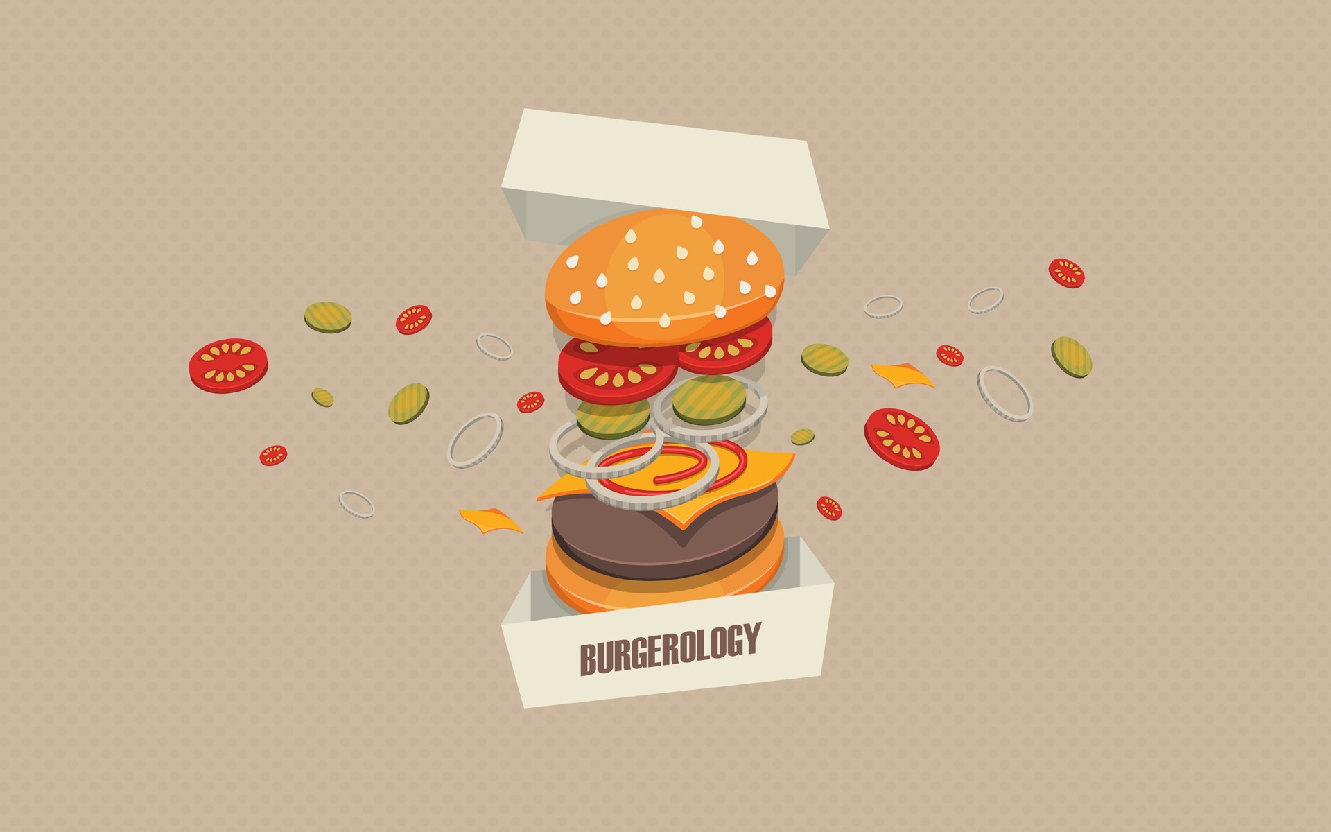 artwork, Minimalism, Burgers Wallpaper