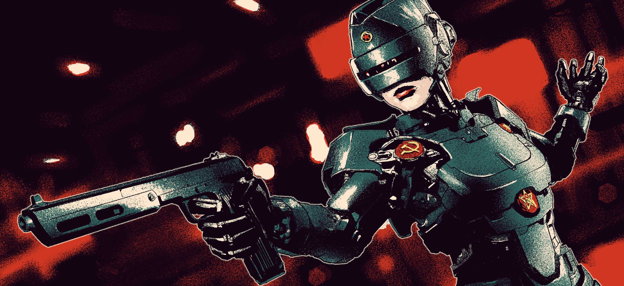 artwork, Cyborg, RoboCop, Genderswap Wallpaper