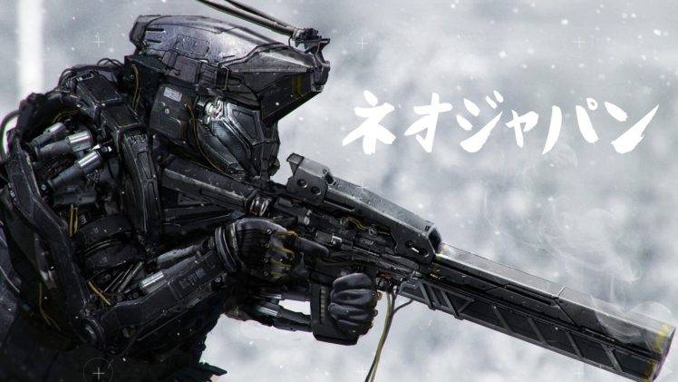 artwork, Robot, Cyborg, Soldier, Futuristic, Neo Japan 2202 HD Wallpaper Desktop Background