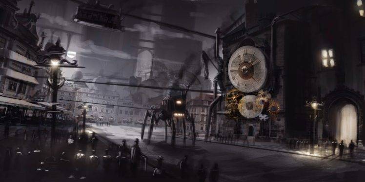 artwork, Steampunk, City HD Wallpaper Desktop Background