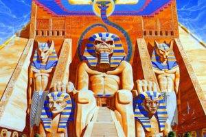 album covers, Cover art, Pyramid, Iron Maiden, Music, Egypt, Sphinxes, Artwork, Band, Musicians, Eddie