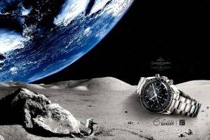 clocks, Space, Digital art, Commercial, Moon