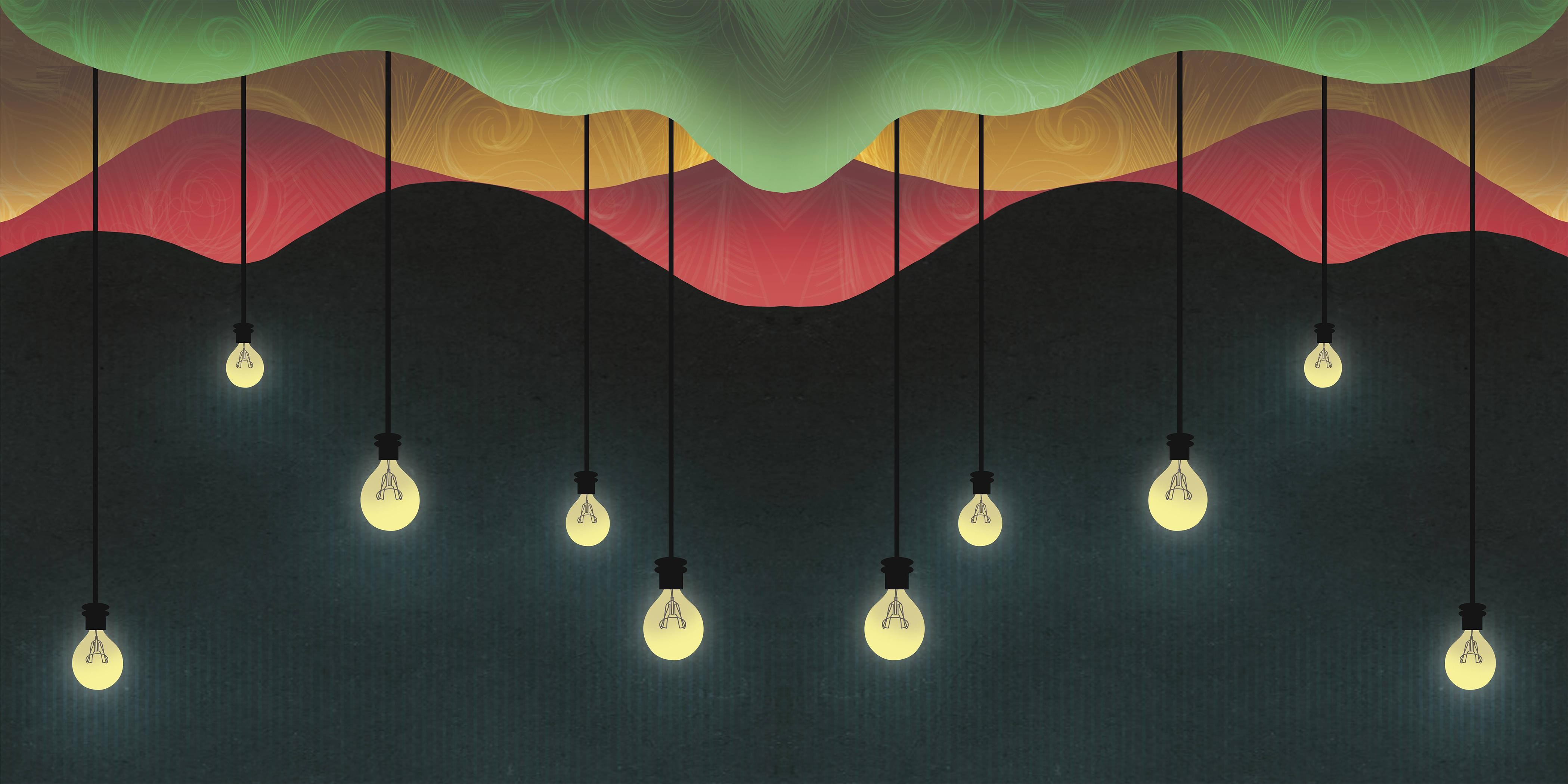 light bulb, Artwork Wallpaper