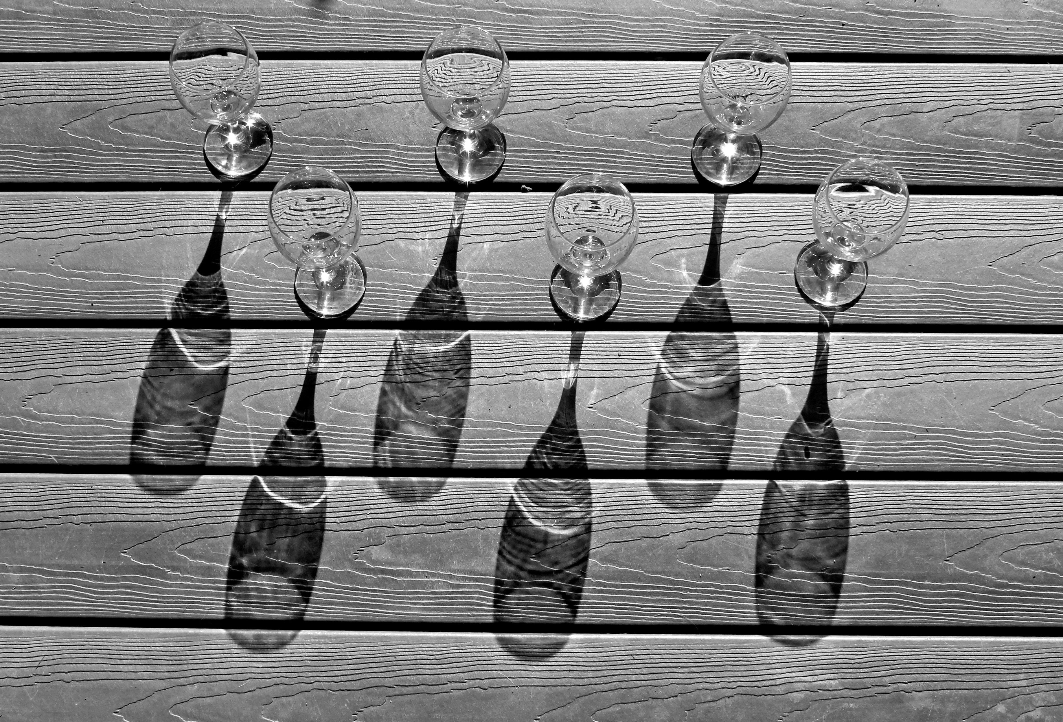 photography, Artwork, Lines, Drinking glass, Wooden surface, Sunlight, Shadow Wallpaper