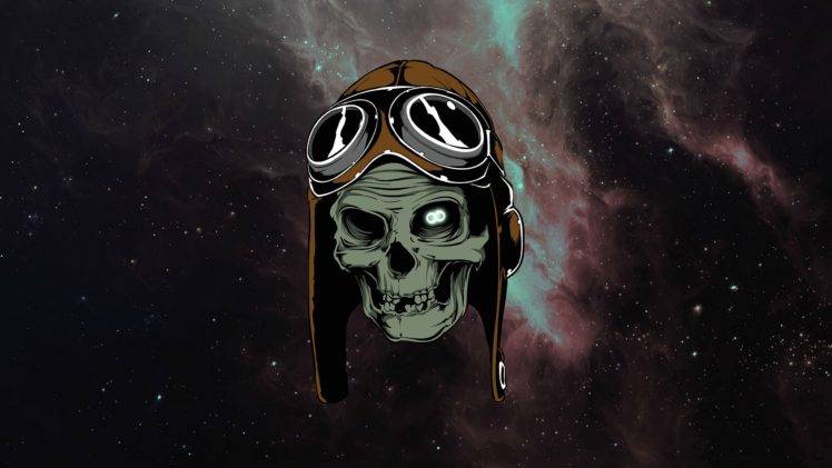 artwork, Skull, Space HD Wallpaper Desktop Background