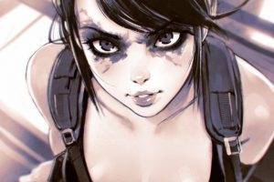 Quiet, Brunette, Gray eyes, Ilya Kuvshinov, Video games, Metal Gear Solid V: The Phantom Pain, 2D, Fan art, Anime girls, Manga