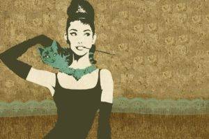 artwork, Audrey Hepburn, Breakfast at Tiffanys