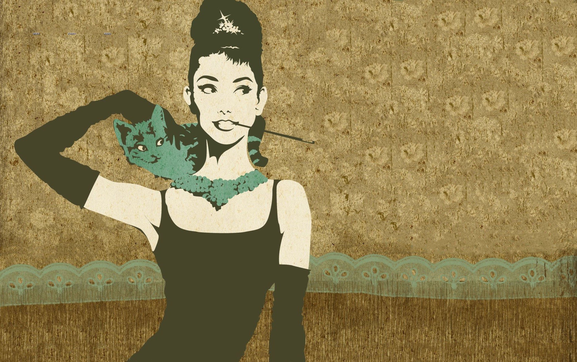artwork, Audrey Hepburn, Breakfast at Tiffanys Wallpaper