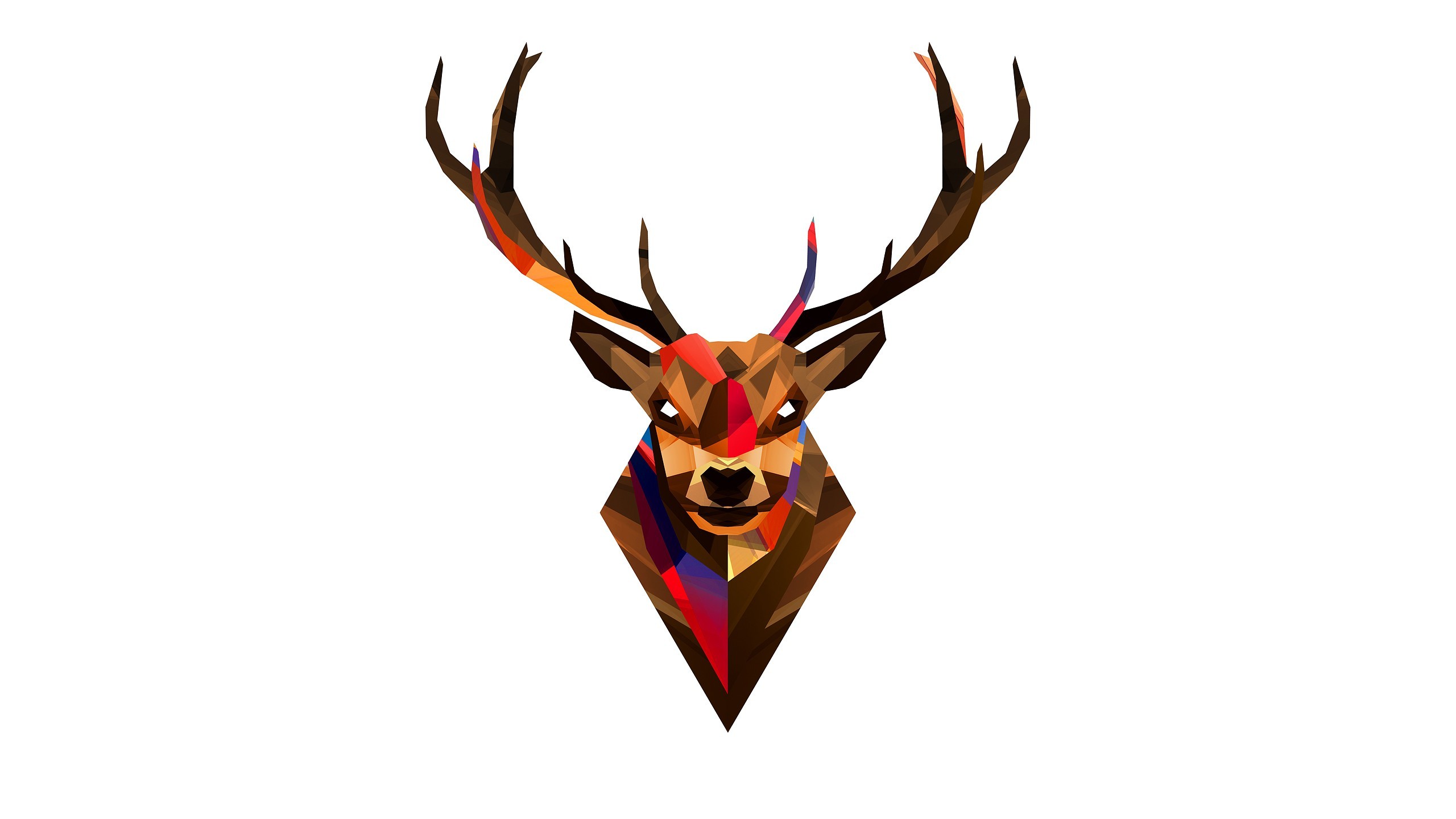 deer, Artwork, Justin Maller, Simple background Wallpaper