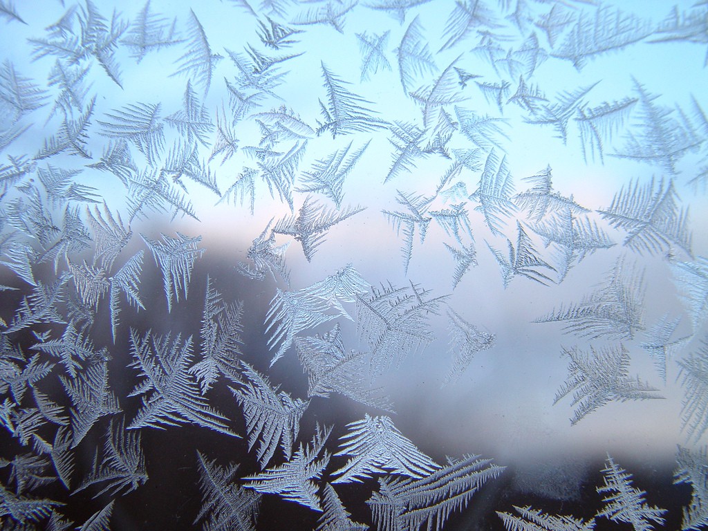 ice, Digital art, Snowflakes, Hoarfrost Wallpaper