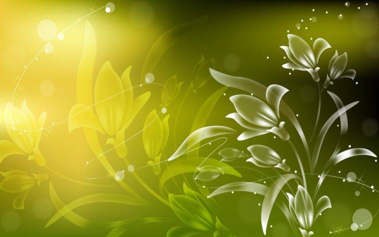 flowers, Artwork HD Wallpaper Desktop Background