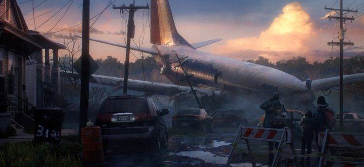 aircraft, Crash, Apocalyptic, Drawing, Artwork HD Wallpaper Desktop Background