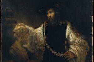 Rembrandt van Rijn, Classic art, Painting, History, Greek mythology, Aristotle with the Bust of Homer, Artwork