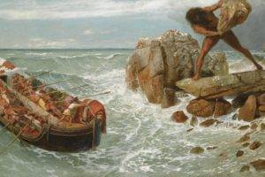 oil painting, Odysseus, Artwork, Arnold Böcklin