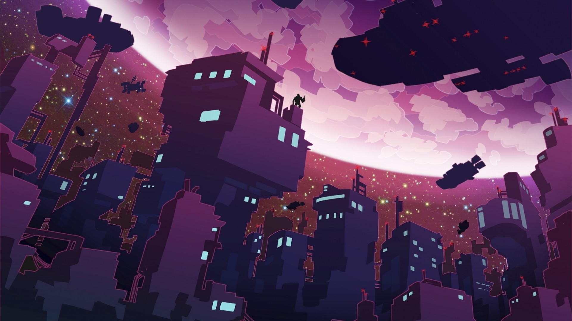 artwork, Spaceship Wallpaper