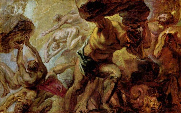 greek mythology, Artwork, Painting, Peter Paul Rubens, Overthrow of the Titans HD Wallpaper Desktop Background