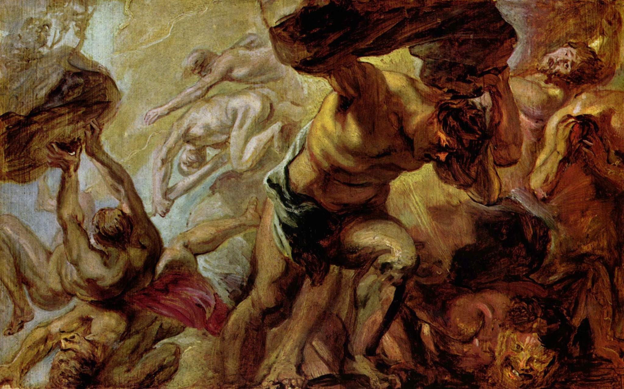 greek mythology, Artwork, Painting, Peter Paul Rubens, Overthrow of the Titans Wallpaper