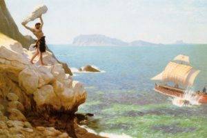 greek mythology, Artwork, Painting, Jean Léon Gérôme, Polyphemus