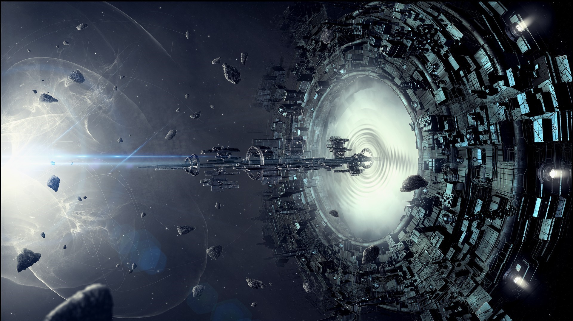 spaceship, Science fiction, Artwork Wallpapers HD / Desktop and Mobile Back...
