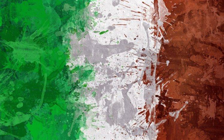 Italy, Flag, Green, White, Red, Painting, Artwork HD Wallpaper Desktop Background