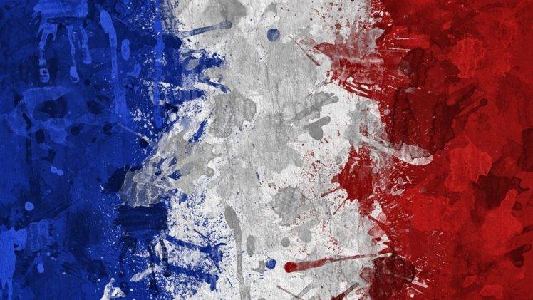 France, Blue, White, Red, Flag, Painting, Artwork, Flag French HD Wallpaper Desktop Background