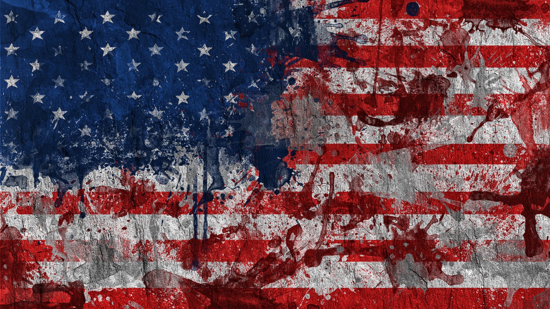 USA, Stars, Blue, Red, White, Artwork, Painting, Flag Wallpaper