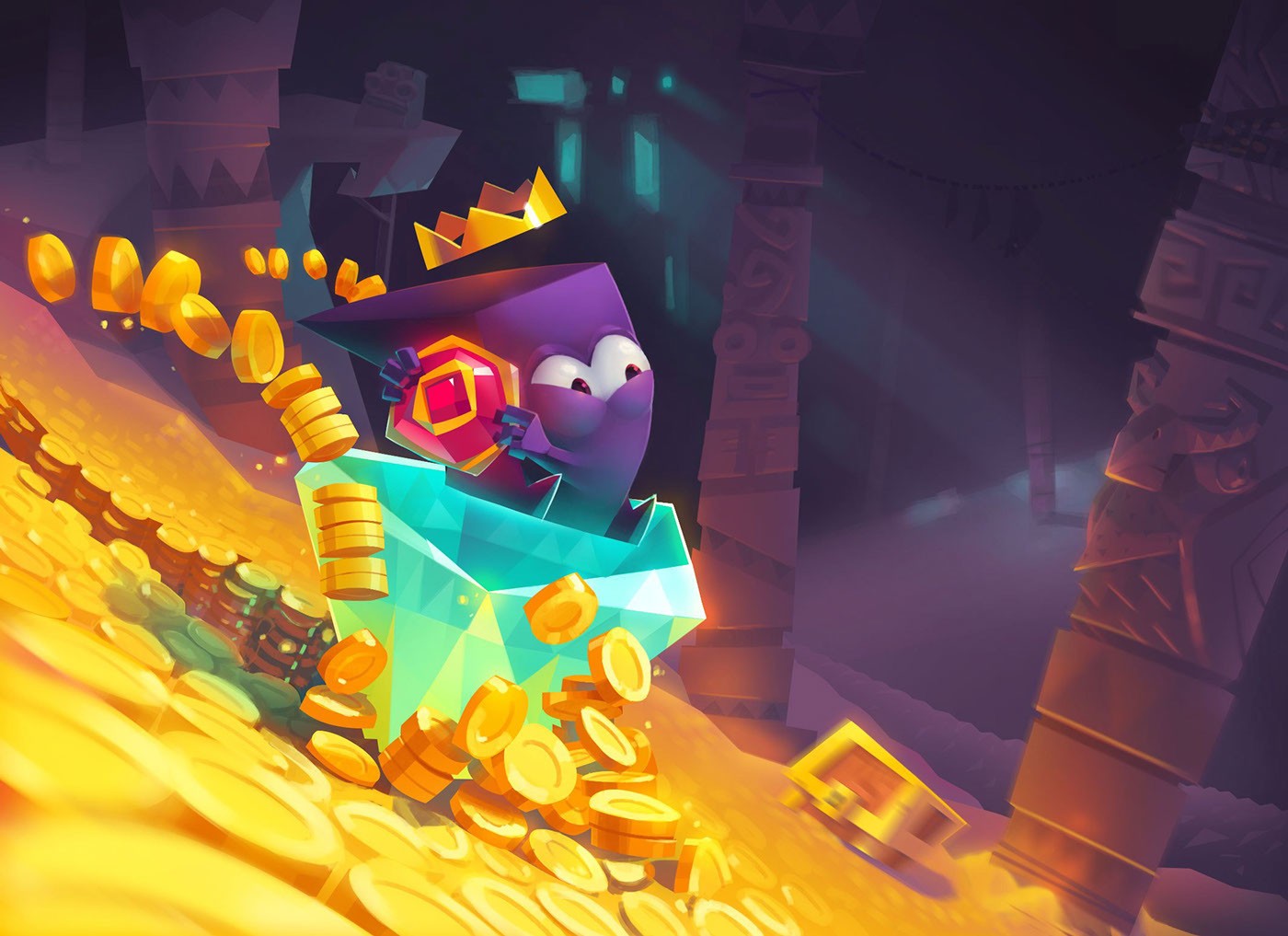 artwork, Gold, Coins, King of Theives Wallpaper