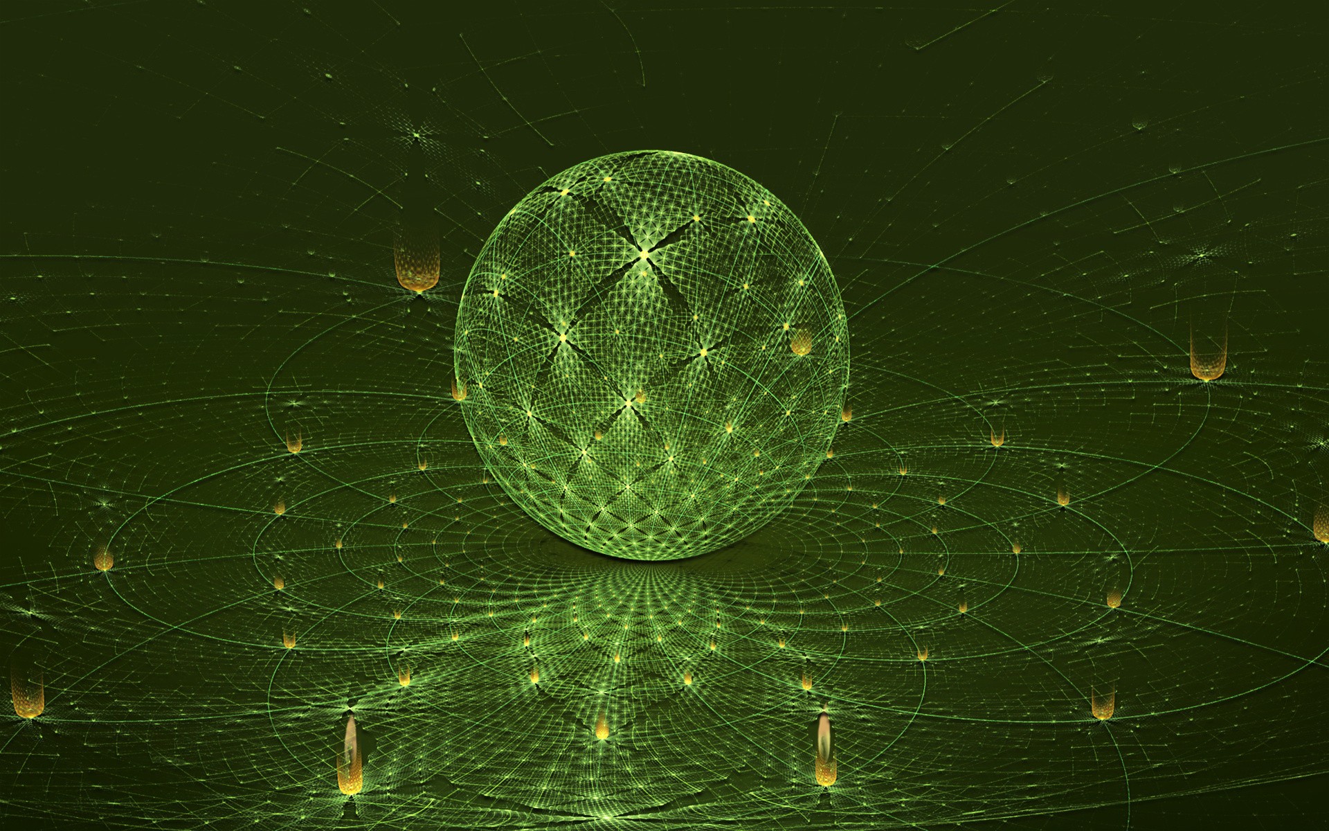 abstract, Sphere, Digital art Wallpaper