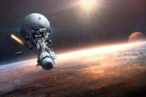 science fiction, Artwork, Spaceship
