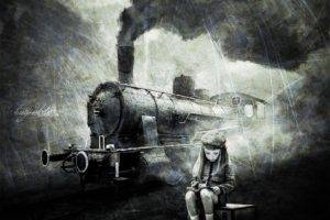 artwork, Steam locomotive