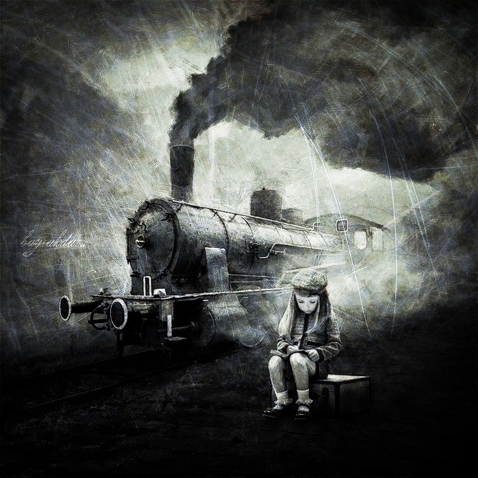 artwork, Steam locomotive Wallpaper