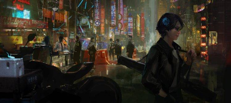 artwork, Science fiction, City HD Wallpaper Desktop Background