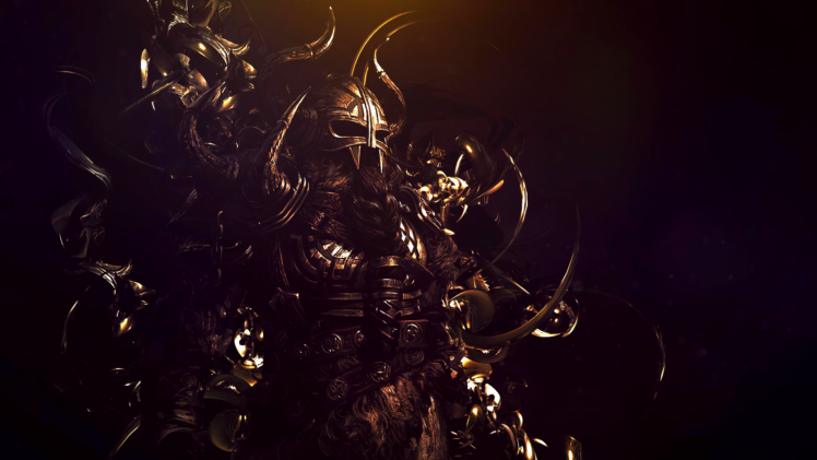 warrior, Gold, The Elder Scrolls HD Wallpaper Desktop Background