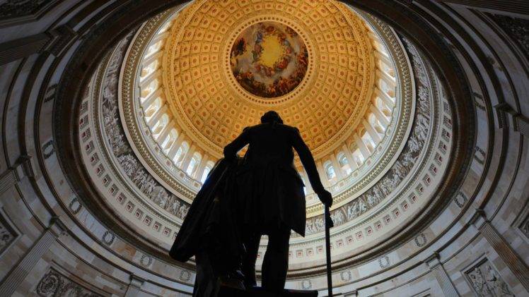 men, George Washington, Presidents, Architecture, Sculpture, Statue, Dome, Washington, D.C., USA, Artwork, Painting, History HD Wallpaper Desktop Background