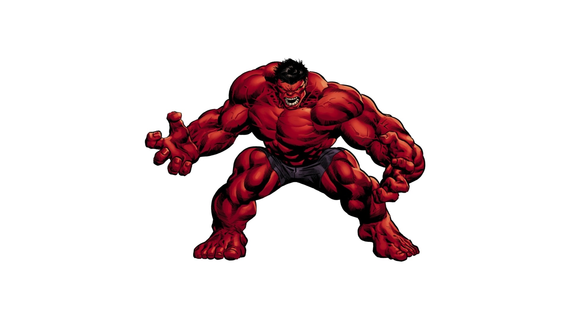 red hulk, Hulk, Artwork Wallpaper