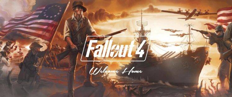 Fallout 4, Flag, Ship, Airplane HD Wallpaper Desktop Background