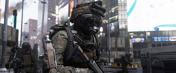 soldier, Artwork, Weapon, Military, Screen shot, Call of Duty: Advanced Warfare HD Wallpaper Desktop Background