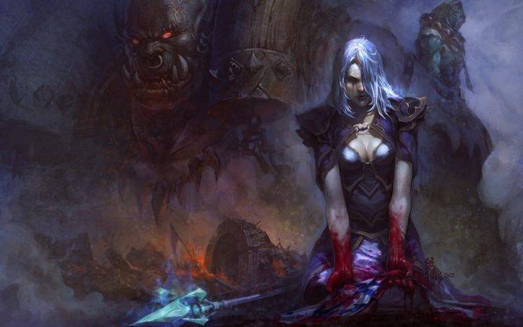 Garrosh Hellscream, Jaina Proudmoore, Orcs, World of Warcraft, Thrall HD Wallpaper Desktop Background