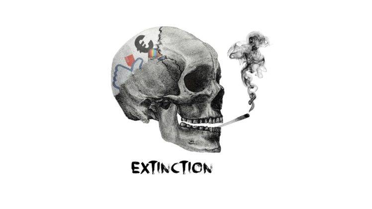 abstract, Skull, Smoke, Death, Simple, Social networks HD Wallpaper Desktop Background
